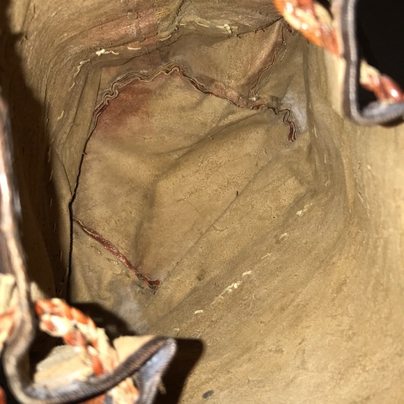 Vintage Handmade Leather drawstring Bag Small ๐ - Picture 5 of 8